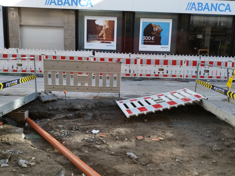 Obras en San Andrés (A Coruña)