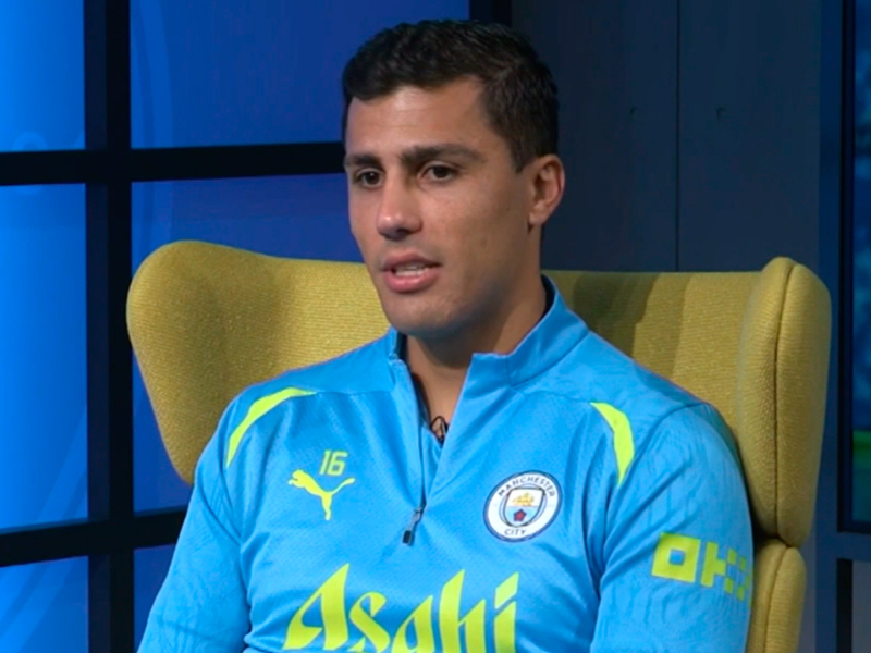 Rodri, jugador del Manchester City, durante una entrevista a ESPN