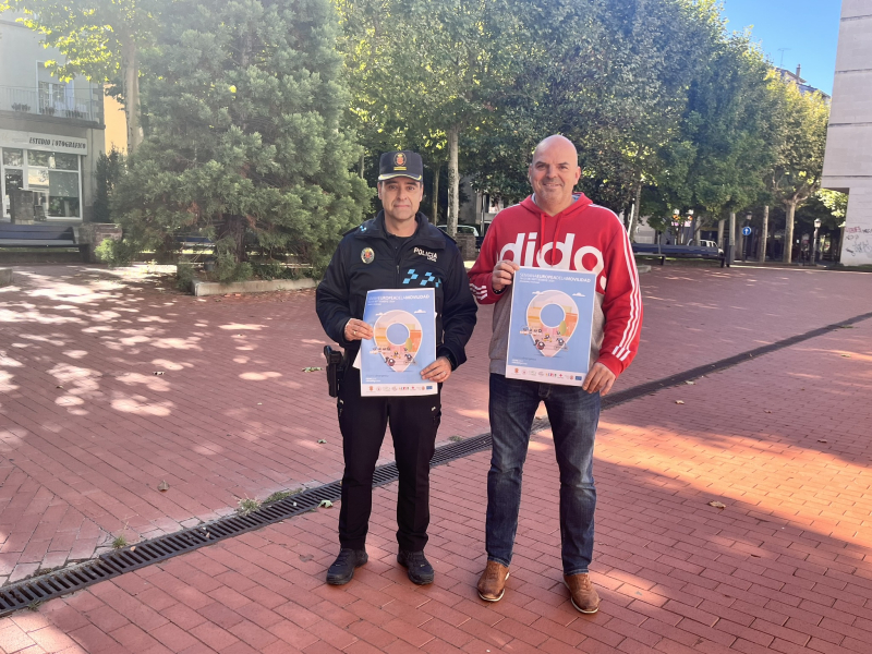 César Ara y Keko Cajal en la presentación de la semana de la movilidad