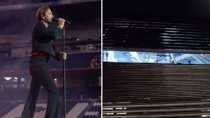 Imagen del concierto de Manuel Carrasco en el Bernabéu.