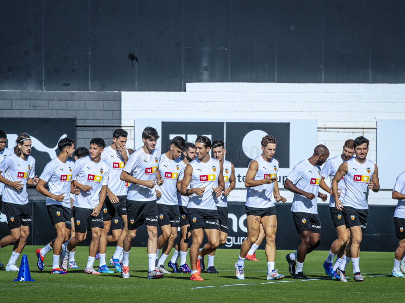 El entrenamiento de hoy de Valencia CF