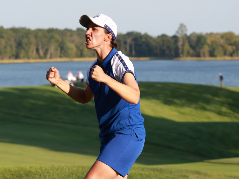 Carlota Ciganda durante la Solheim Cup.