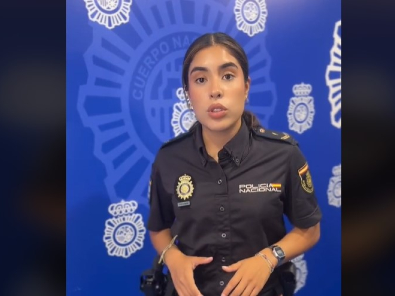 Captura de pantalla TikTok Policía Nacional