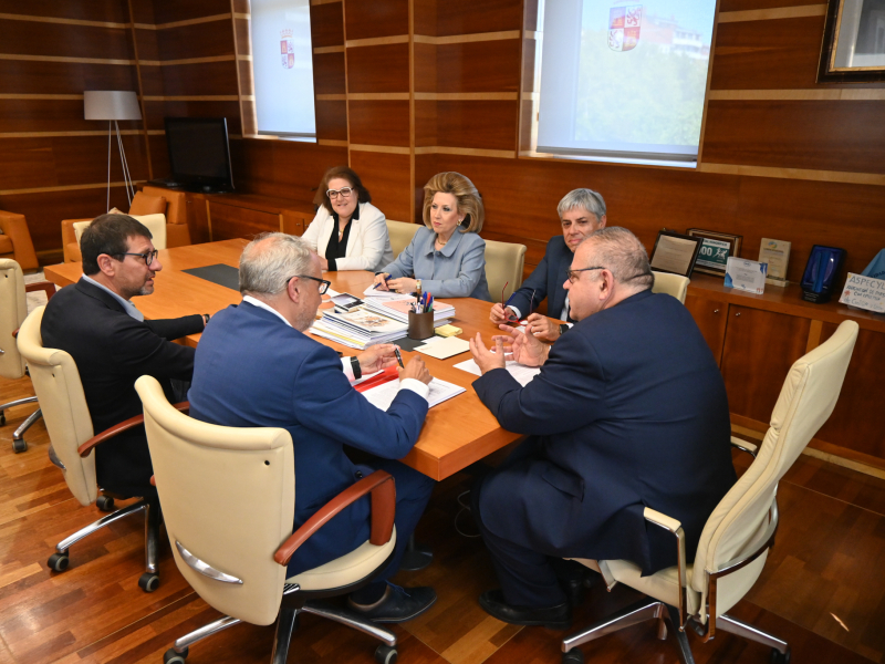 Reunión del consejero de Sanidad de la Junta de Castilla y León, Alejandro Vázquez, con diferentes instituciones bercianas