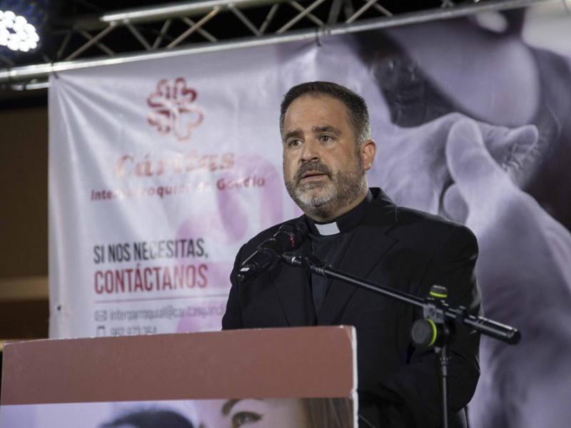 El presidente de Cáritas Gandia, Juan José Monfort