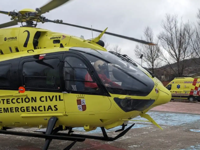 Helicóptero de rescate en Palencia