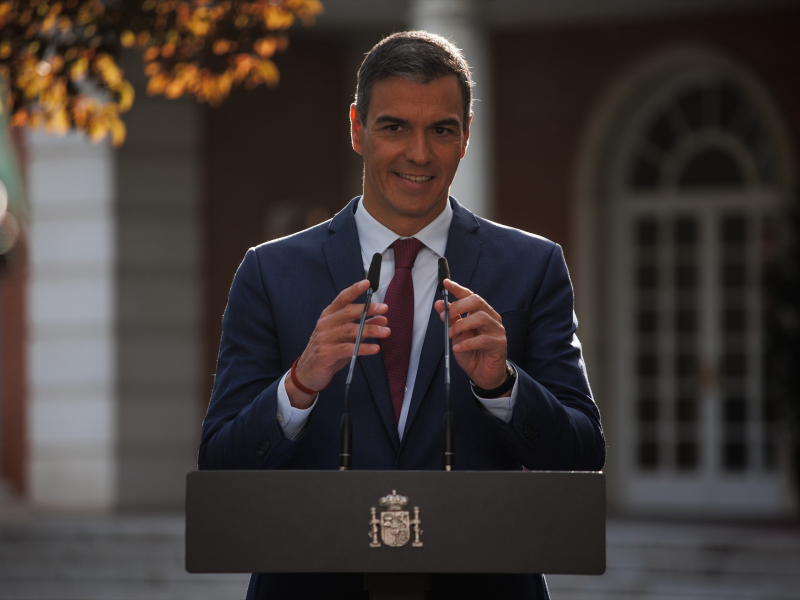 El presidente del Gobierno, Pedro Sánchez