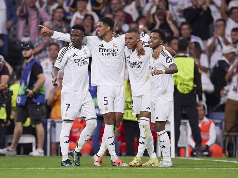 Rodrygo, Bellingham, Mbappé y Vinicius