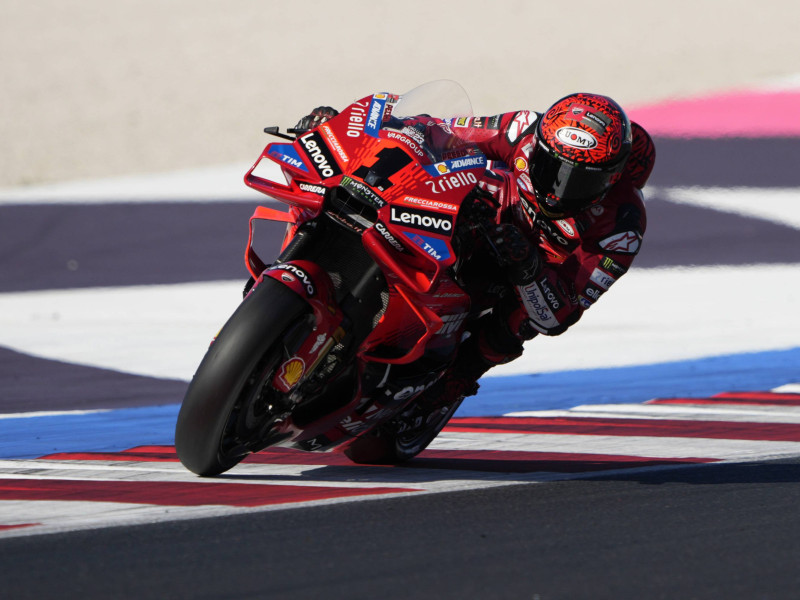 Bagnaia, durante los entrenamientos libres del GP de Emilia-Romagna.