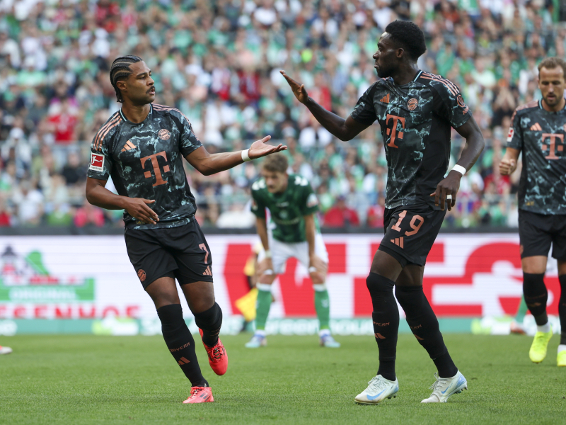 Serge Gnabry celebrando el gol