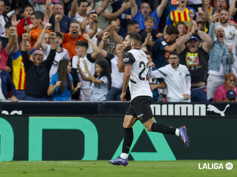 Rioja convirtió su primer gol como valencianista