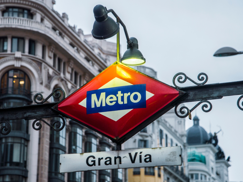 Una boca de Metro en Gran Vía