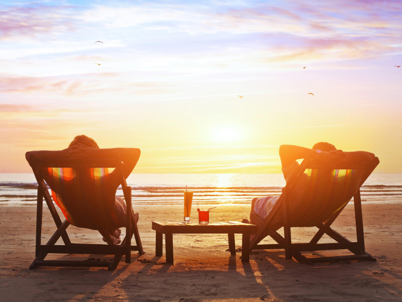 Dos personas de vacaciones