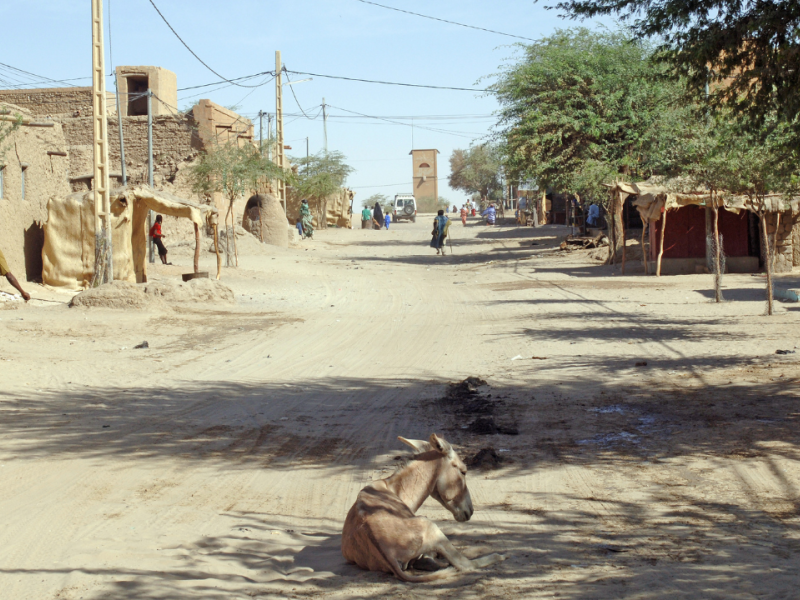 Barrio de una pequeña localidad de Mali