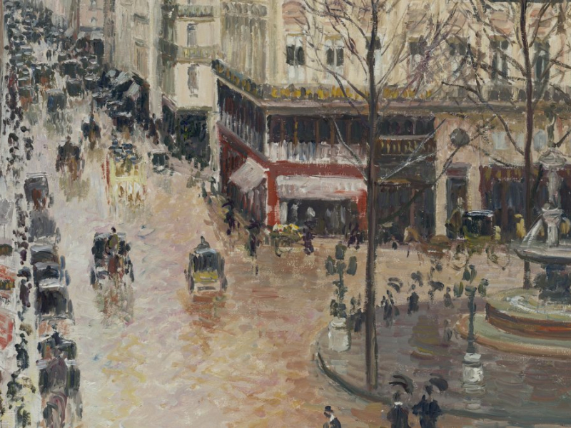 Rue Saint Honoré después del mediodía con efecto de lluvia, propiedad del Museo Thyssen