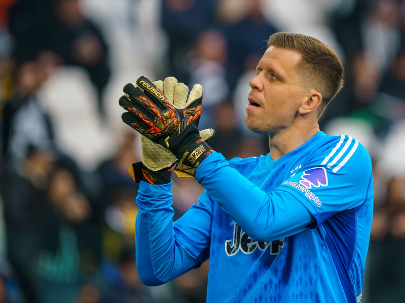 Wojciech Szczesny durante el partido de fútbol de la Serie A entre la Juventus FC y el AC Milan