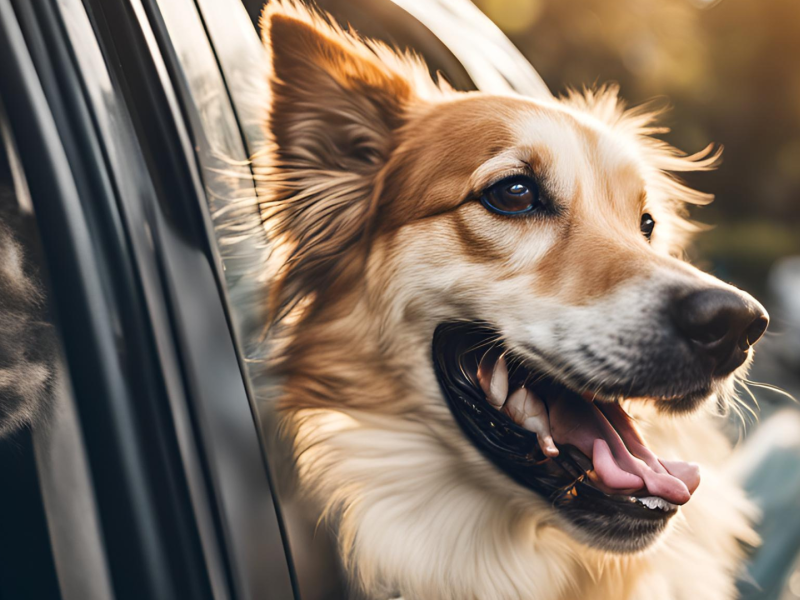 Un perro en un coche