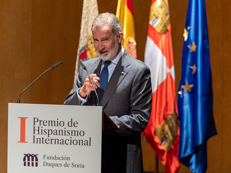 El rey Felipe VI preside la entrega del I Premio de Hispanismo Internacional Duques de Soria.