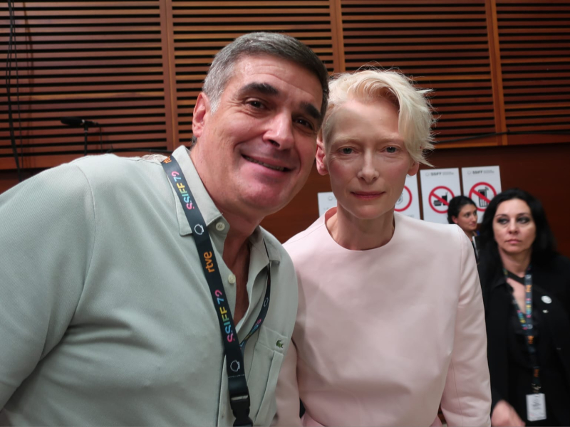 EDUARDO CASANOVA CON TILDA SWINTON