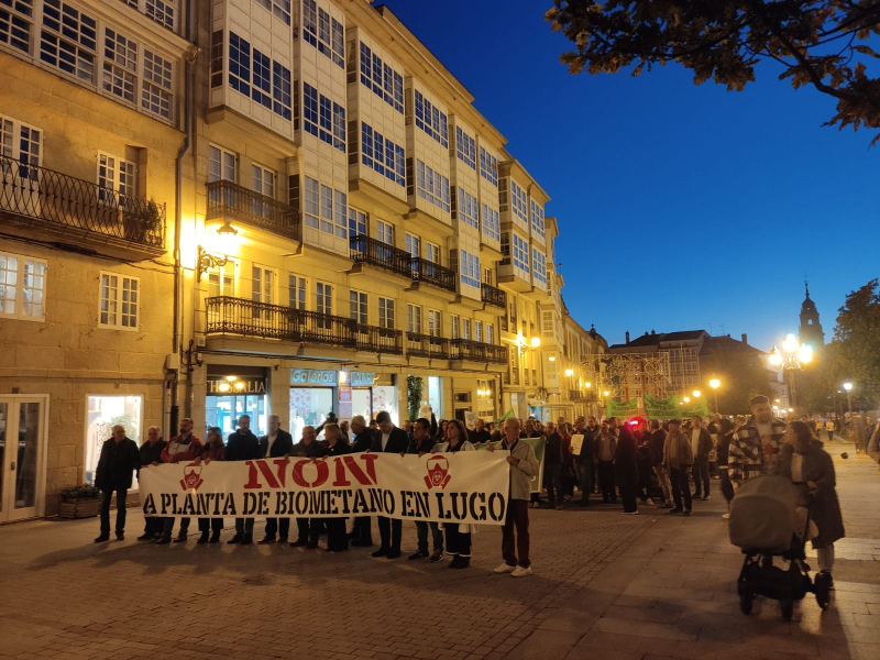 La manifestación pasó por la Praza Maior de Lugo