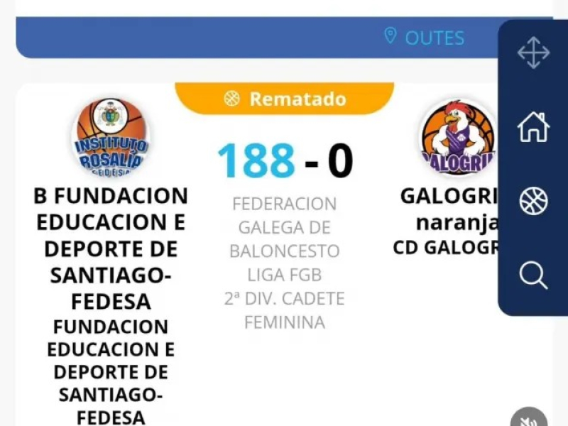 El partido acabó con 188-0.