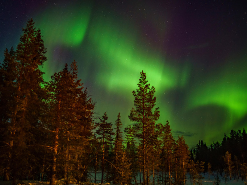 Aurora boreal en Suecia