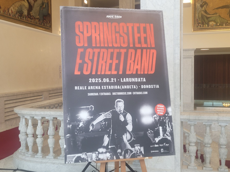 Cartel del concierto de Bruce Springsteen en San Sebastián