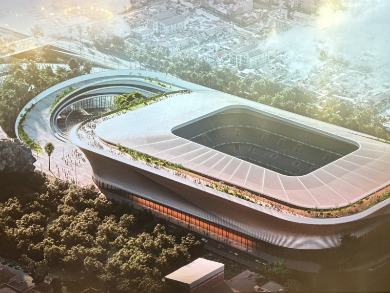 Proyecto de la Nueva Rosaleda con capacidad para 45 mil espectadores