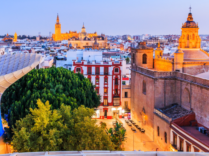 Imagen aérea del centro de Sevilla