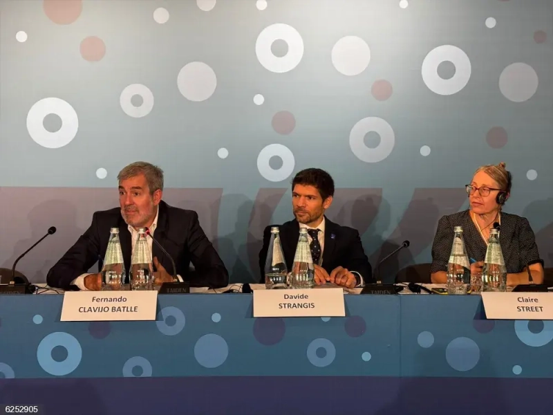 El presidente de Canarias, Fernando Clavijo, en una intervención en una mesa de migraciones en la Conferencia de Regiones Periféricas y Marítimas de Malta