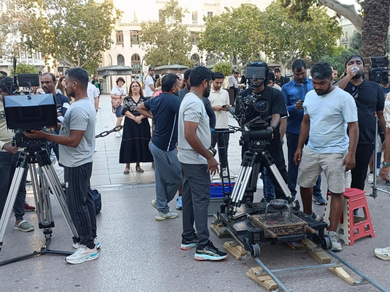 Rodaje en la plaza del Ayuntamiento de Valencia