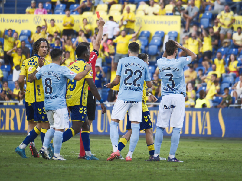 Expulsión a Iago Aspas ante Las Palmas