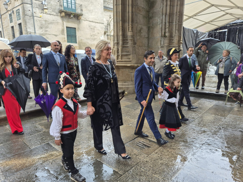 Un momento del acto de hermanamiento entre Lugo y Ferrol