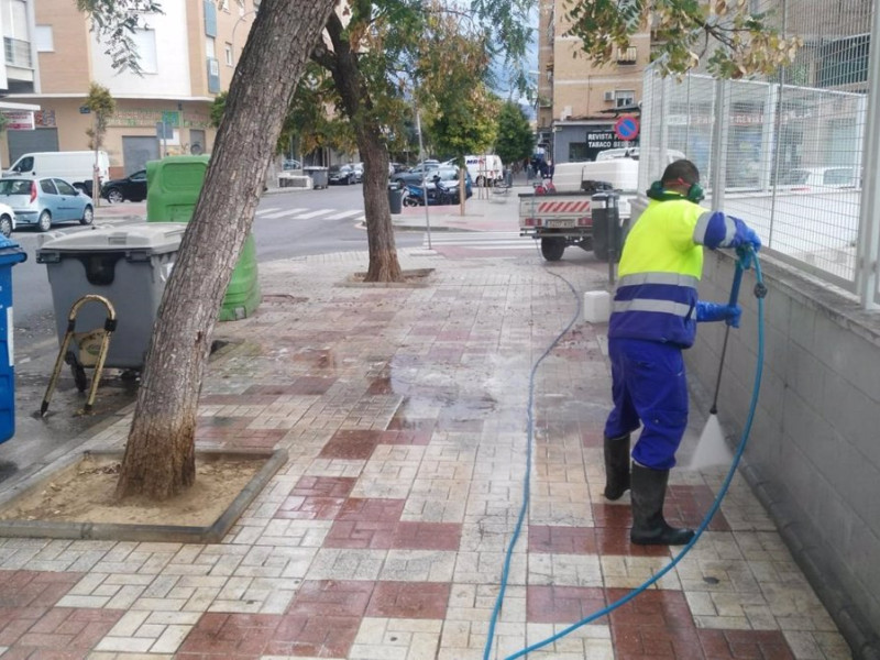 Limpieza de las calles de Málaga