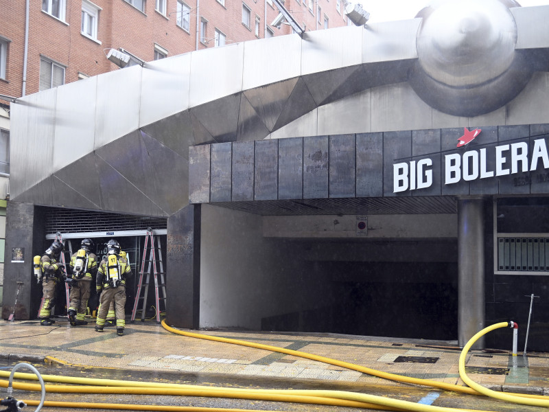 Incendio en una bolera de la calle Soria de la capital burgalesa