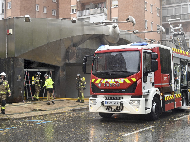 Incendio en una bolera de la calle Soria de la capital burgalesa