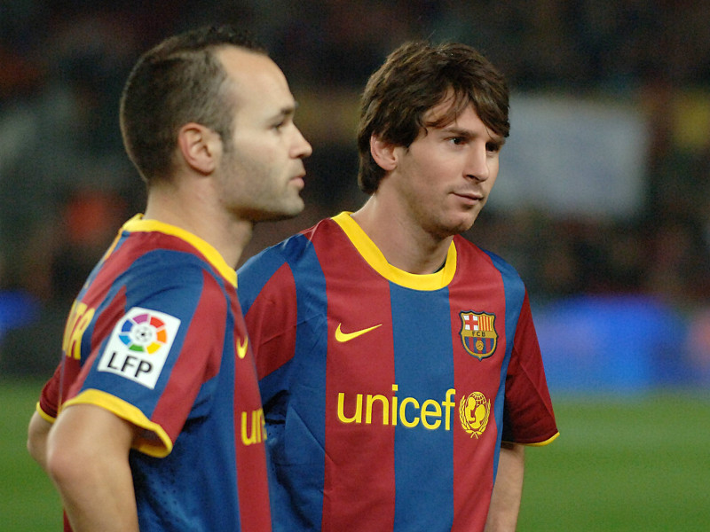 Leo Messi y Andrés Iniesta