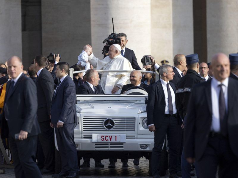 El Papa Francisco durante la Audiencia General de este miércoles 9 de octubre