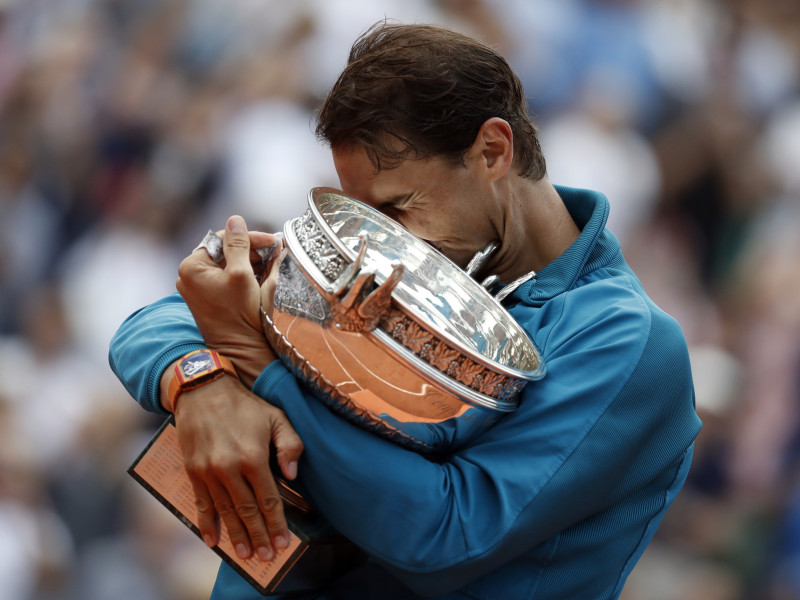 Rafa Nadal celebra una de sus 14 victorias en Roland Garros.