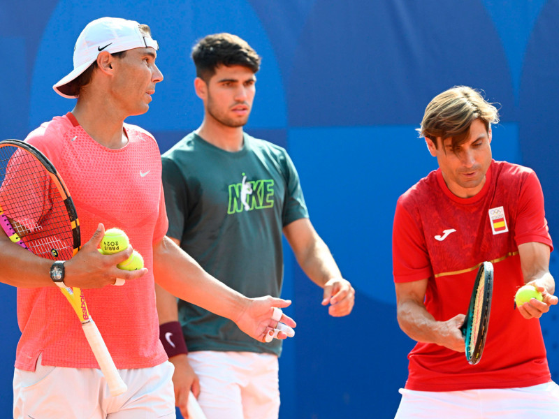 Rafa Nadal, Carlos Alcaraz y David Ferrer