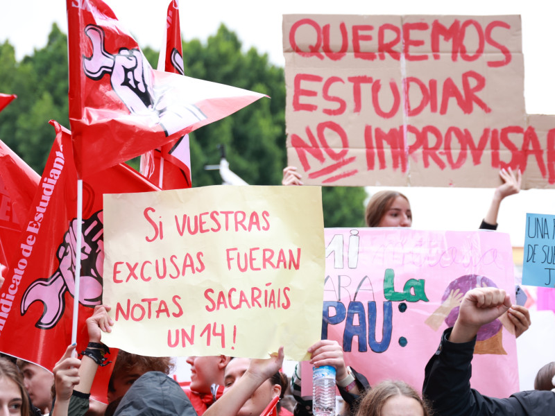 Estudiantes en huelga