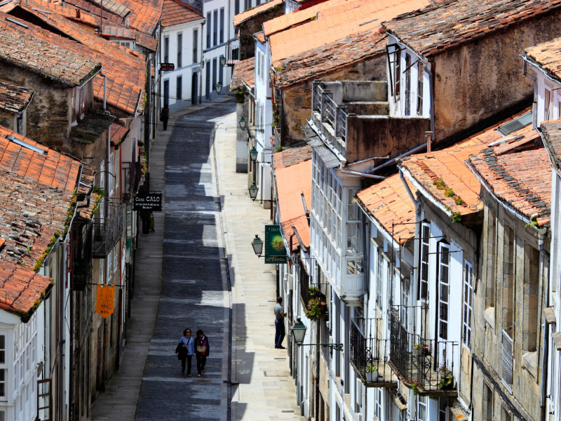 Vista de la ciudad, Santiago de Compostela, Galicia, España