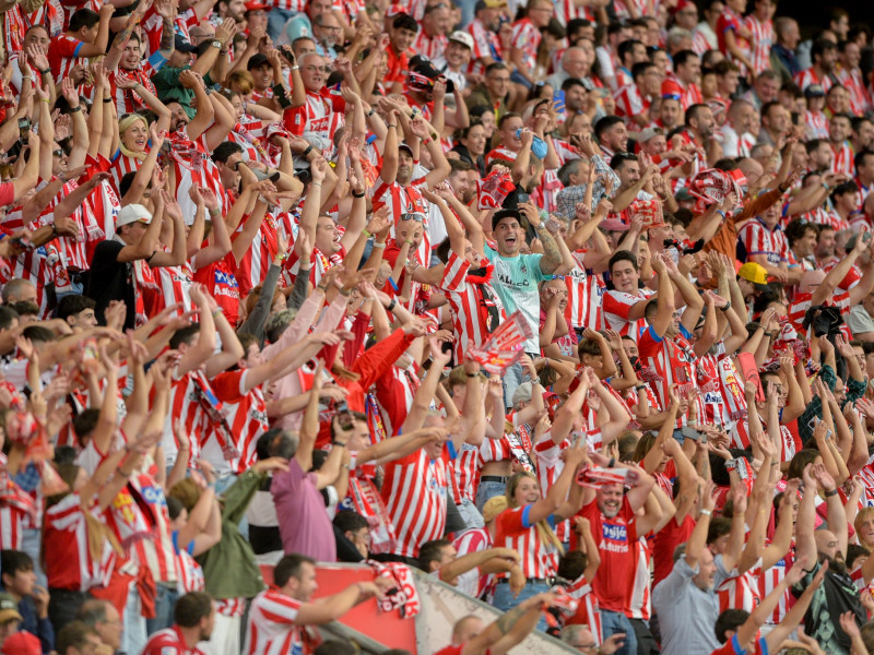 Afición del Sporting, en El Molinón