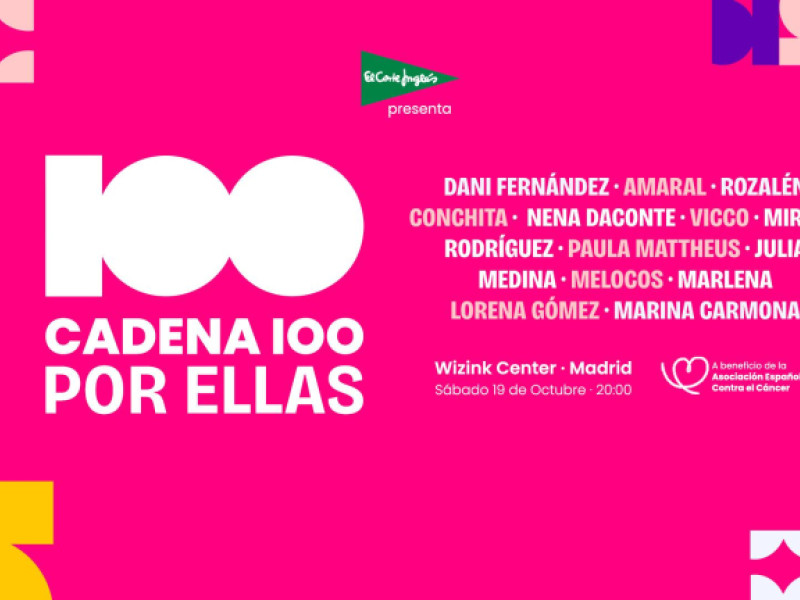 Cartel completo de CADENA 100 POR ELLAS 2024