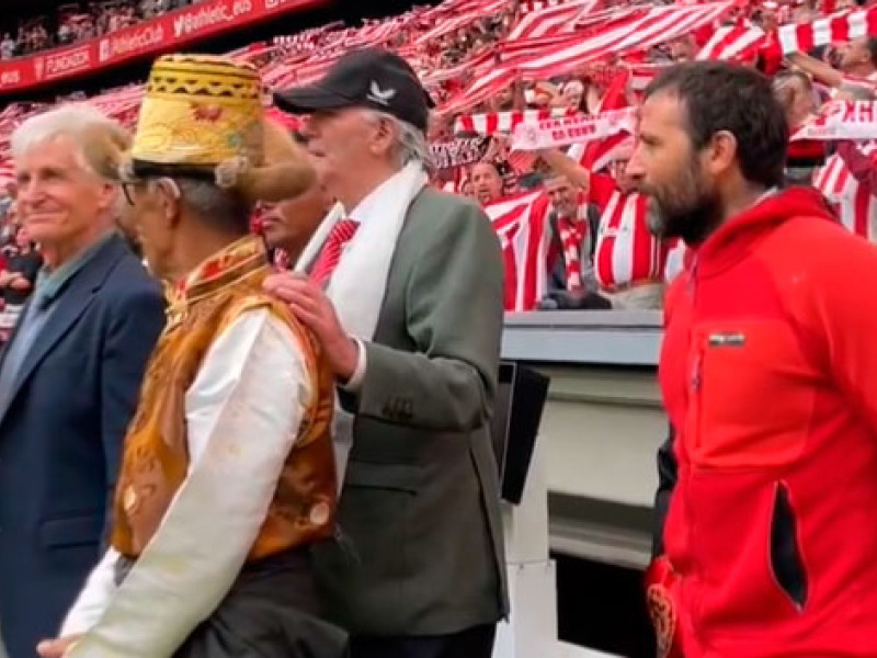 Solo en los medios del Athletic se han emitido imágenes del homenaje