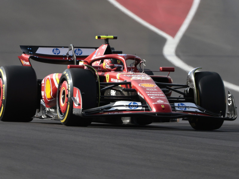 Carlos Sainz, durante el GP de Estados Unidos en la carrera al sprint