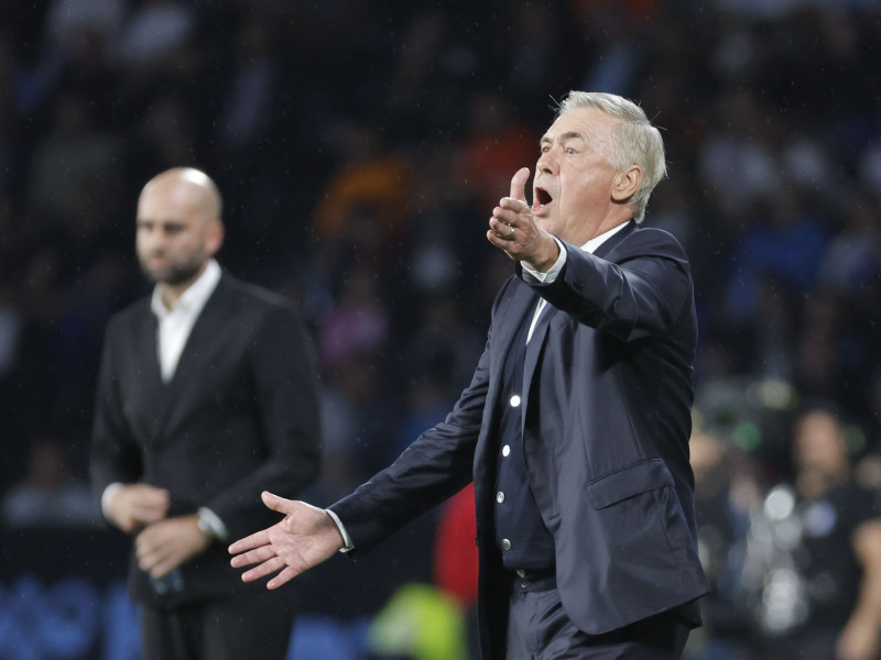 Carlo Ancelotti, durante el encuentro ante el Celta