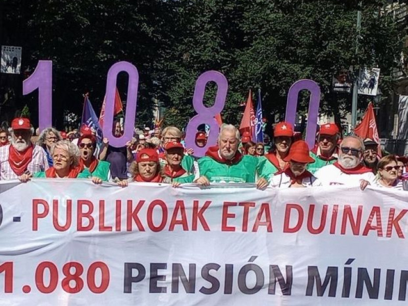 Manifestación e jubilados y pensionistas en Bilbao