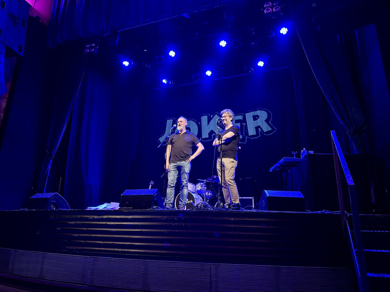 Iñigo Sola y Fernando Tarancón, durante la celebración de los 30 años de Joker