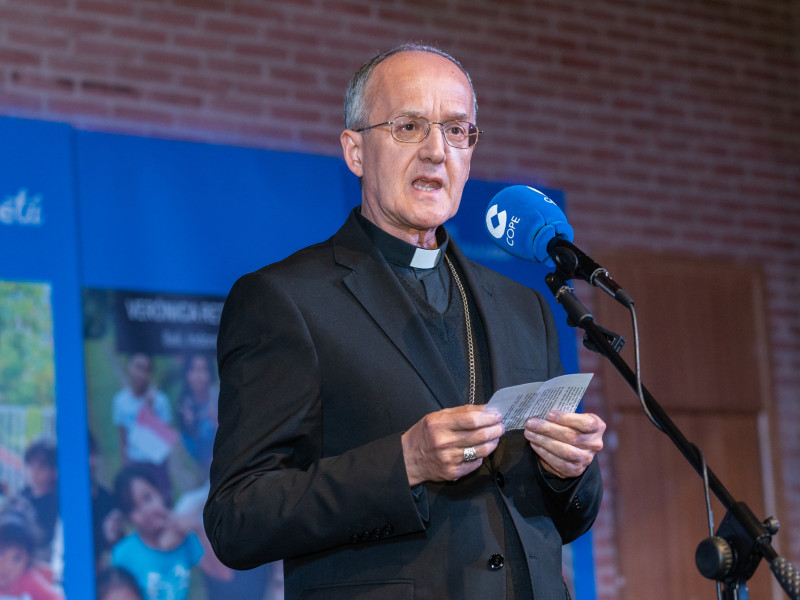 El obispo, Don Julián Ruiz Martorell, durante su discurso de cierre de los XI Premios de COPE Guadalajara-FinánciateTú